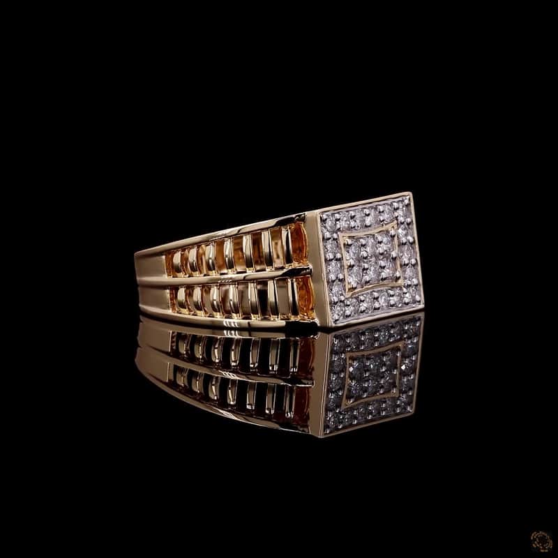 Rectangular Pavé Signet Ring 3