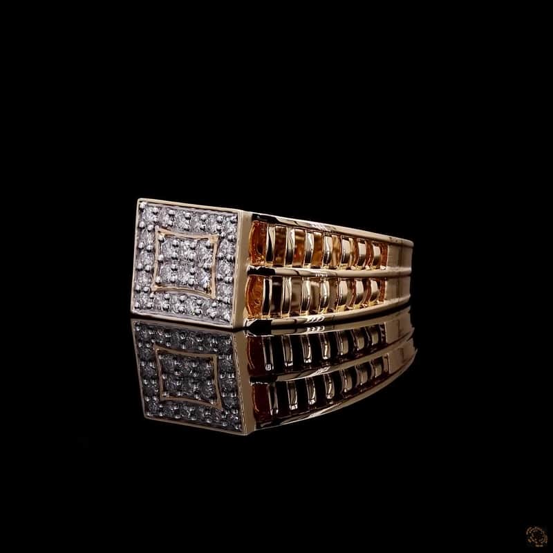 Rectangular Pavé Signet Ring 4