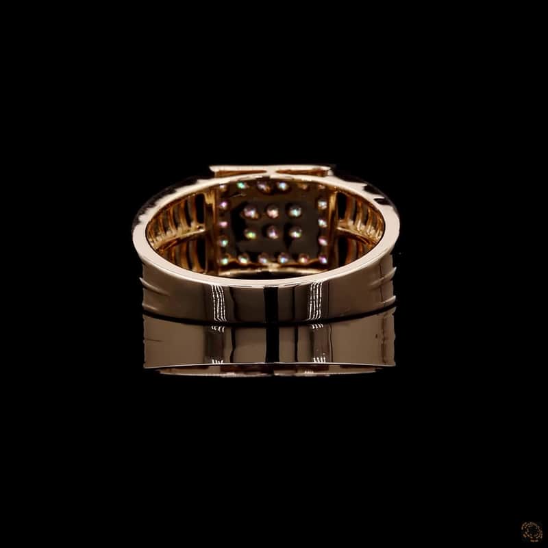 Rectangular Pavé Signet Ring 5