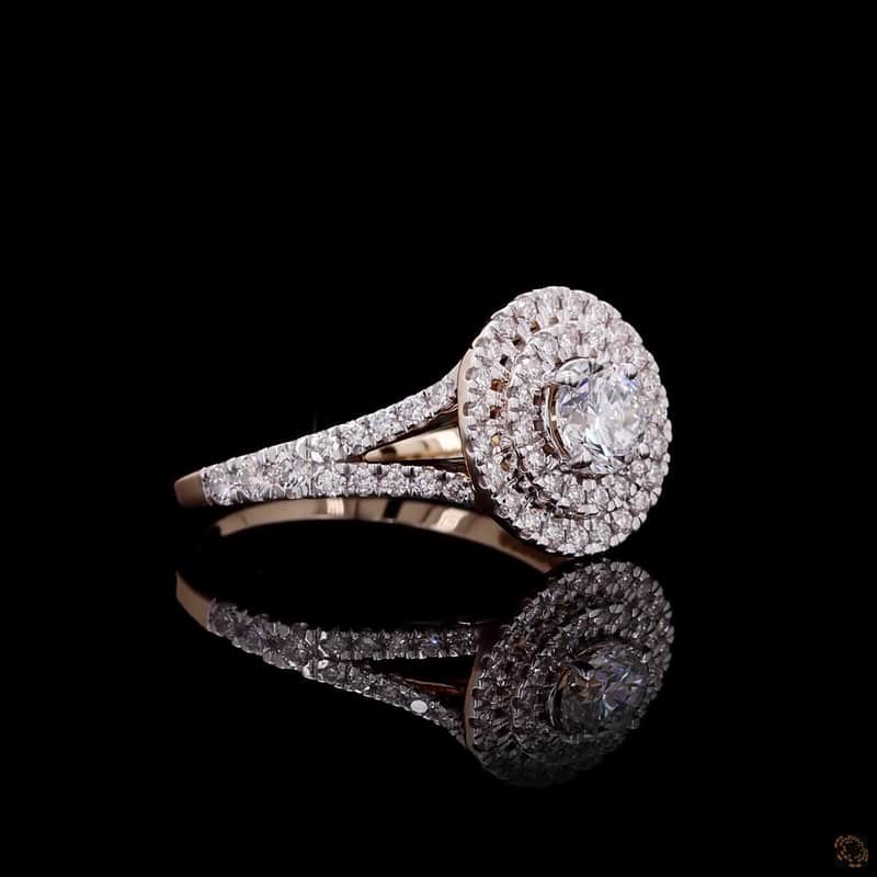 Double Halo Split-Shank Ring 3