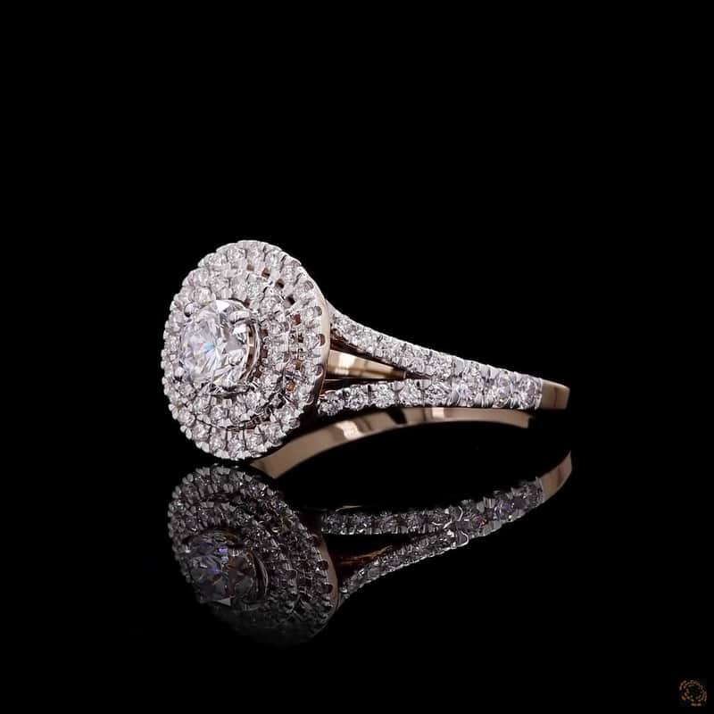 Double Halo Split-Shank Ring 4