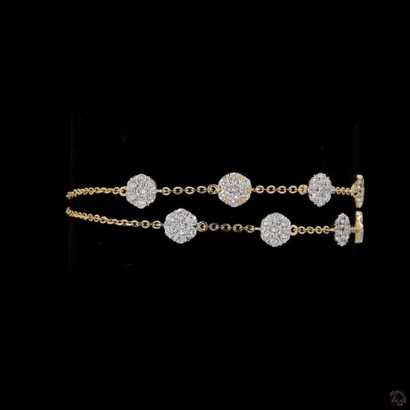 Double-Strand Diamond Station Bracelet 2